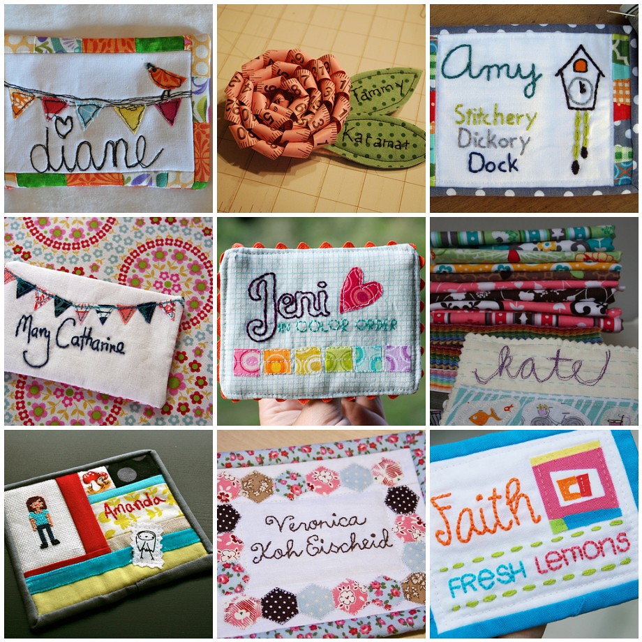 sewn name tag inspiration